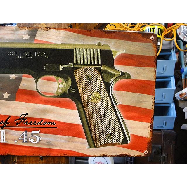 コルト　M1911　U.S.ヘヴィースチールサイン　アメリカ雑貨　アメリカン雑貨 |  | 02