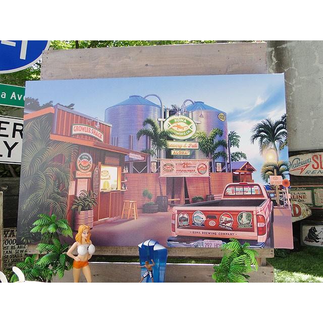 ハワイアン　キャンバスアート　（コナビールファクトリー）　栗山義勝　アメリカン雑貨 アメリカ雑貨 | 