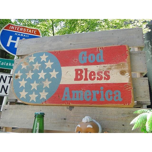 ゴッドブレス・アメリカ　木製看板　アメリカ雑貨　アメリカン雑貨 |  | 04