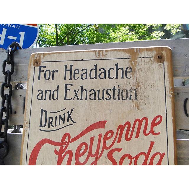 シャイアンソーダ 木製看板 アメリカ雑貨 アメリカン雑貨 : アメリカン