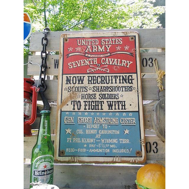 U.S.アーミー　第七騎兵連隊　木製看板　アメリカ雑貨　アメリカン雑貨 |  | 04