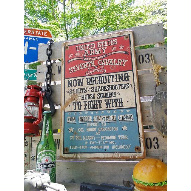 U.S.アーミー　第七騎兵連隊　木製看板　アメリカ雑貨　アメリカン雑貨 |  | 05