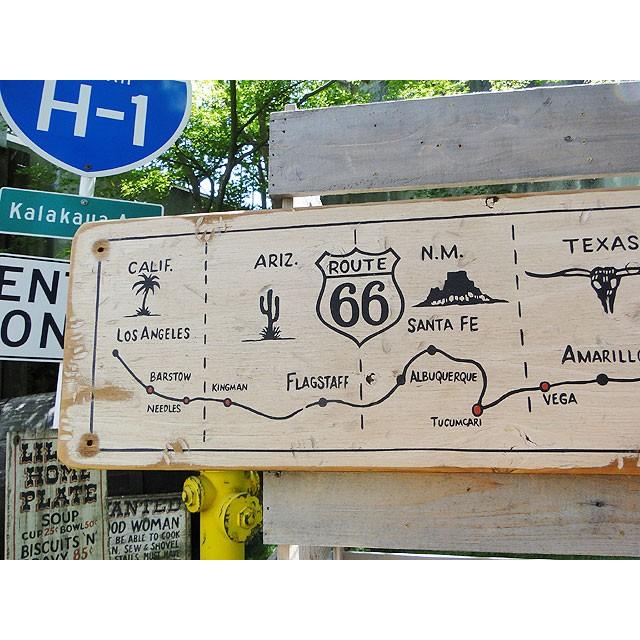 ルート66マップ　木製看板　アメリカ雑貨　アメリカン雑貨 |  | 01
