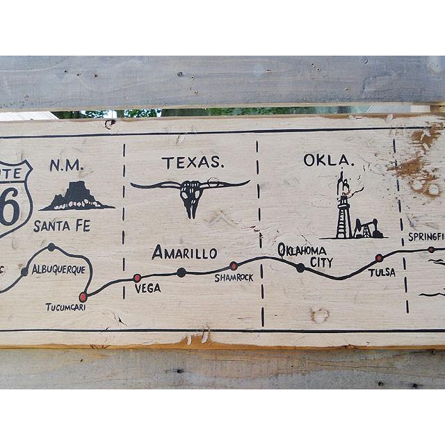 ルート66マップ　木製看板　アメリカ雑貨　アメリカン雑貨 |  | 02