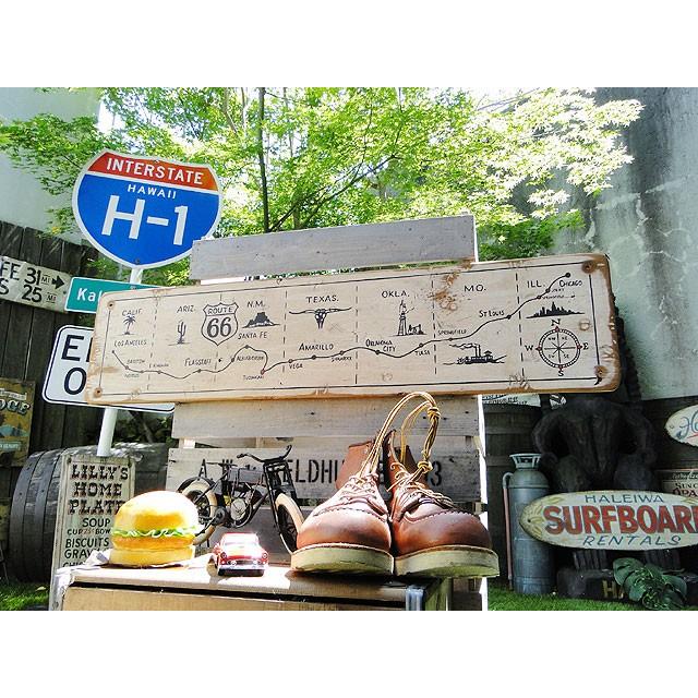ルート66マップ　木製看板　アメリカ雑貨　アメリカン雑貨 |  | 07