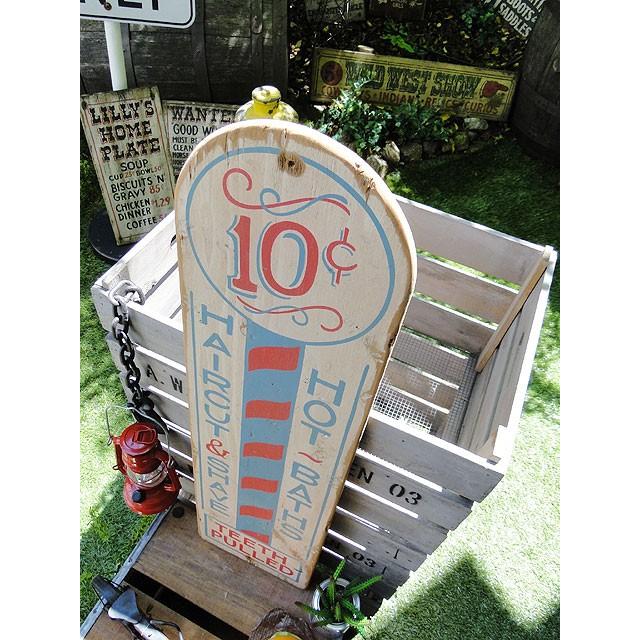 バーバーサインポール 木製看板 アメリカ雑貨 アメリカン雑貨