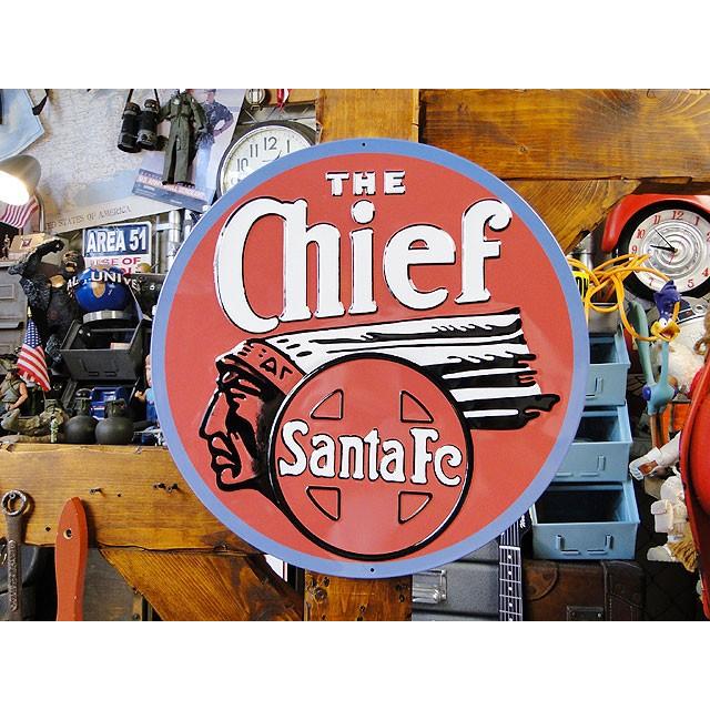 サンタフェ　チーフ　エンボス　ティンサイン　アメリカ雑貨　アメリカン雑貨 | 
