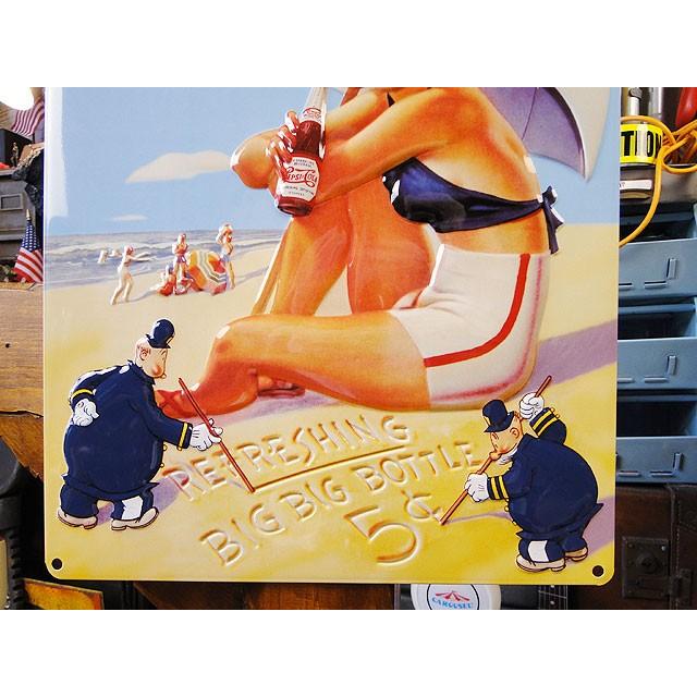 ペプシ　エンボス　ティンサイン　（ビーチレディ）　アメリカ雑貨　アメリカン雑貨 |  | 02