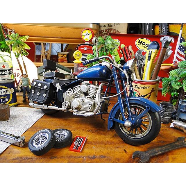 ハーレー　ブリキオブジェ　（ブルー）　■ アメリカン雑貨 アメリカ雑貨　harley davidson　ミニカー　モデルカー　男前インテリア | Harley Davidson