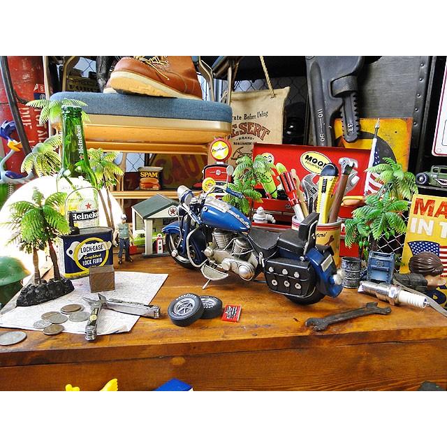 ハーレー　ブリキオブジェ　（ブルー）　■ アメリカン雑貨 アメリカ雑貨　harley davidson　ミニカー　モデルカー　男前インテリア | Harley Davidson | 10