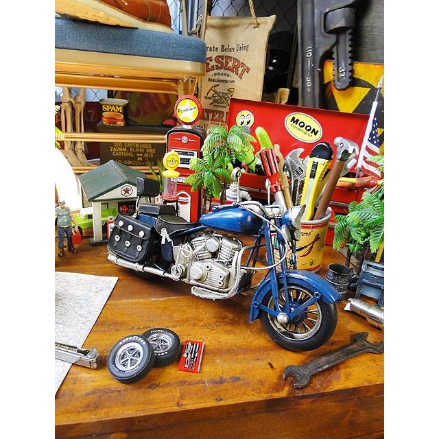 ハーレー　ブリキオブジェ　（ブルー）　■ アメリカン雑貨 アメリカ雑貨　harley davidson　ミニカー　モデルカー　男前インテリア | Harley Davidson | 11