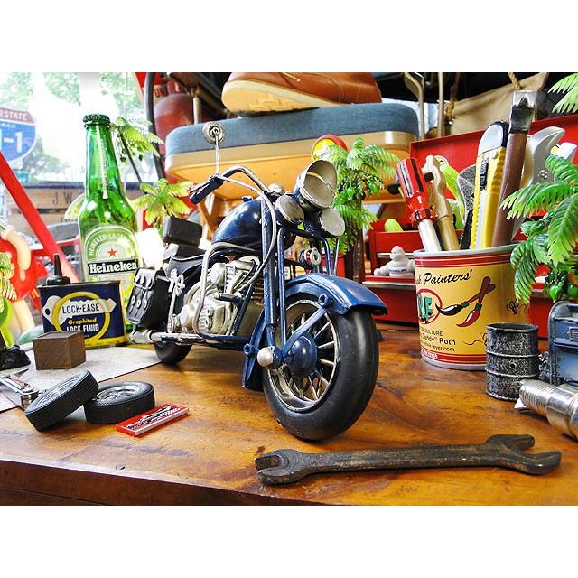 ハーレー　ブリキオブジェ　（ブルー）　■ アメリカン雑貨 アメリカ雑貨　harley davidson　ミニカー　モデルカー　男前インテリア | Harley Davidson | 02
