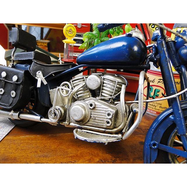 ハーレー　ブリキオブジェ　（ブルー）　■ アメリカン雑貨 アメリカ雑貨　harley davidson　ミニカー　モデルカー　男前インテリア | Harley Davidson | 04