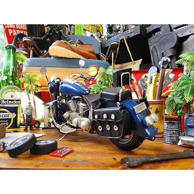 ハーレー　ブリキオブジェ　（ブルー）　■ アメリカン雑貨 アメリカ雑貨　harley davidson　ミニカー　モデルカー　男前インテリア | Harley Davidson | 06