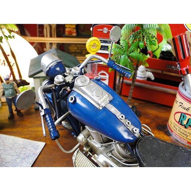 ハーレー　ブリキオブジェ　（ブルー）　■ アメリカン雑貨 アメリカ雑貨　harley davidson　ミニカー　モデルカー　男前インテリア | Harley Davidson | 09