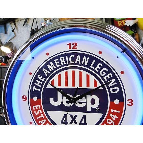 【即納】【在庫あり】　ガレージネオンクロック　（ジープ）　アメリカン雑貨 アメリカ雑貨 |  | 02