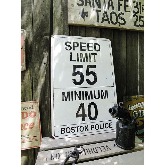 ★稀少な絶盤品★ スピードリミット55マイル　U.S.ヘヴィースチールサイン　アメリカン雑貨 アメリカ雑貨 爆買_9
