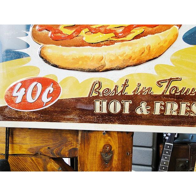 ホットドッグ　エンボス　ティンサインL　アメリカ雑貨　アメリカン雑貨 |  | 02