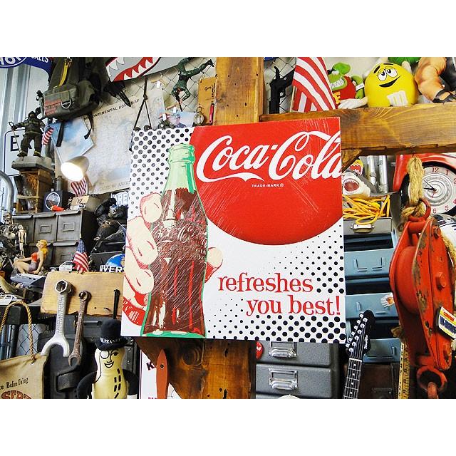 Coca Cola（コカコーラ） キャンバスアートサイン （コンツアーボトル
