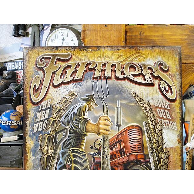 アメリカのファーマー ブリキ看板 □ アメリカ雑貨 アメリカン雑貨