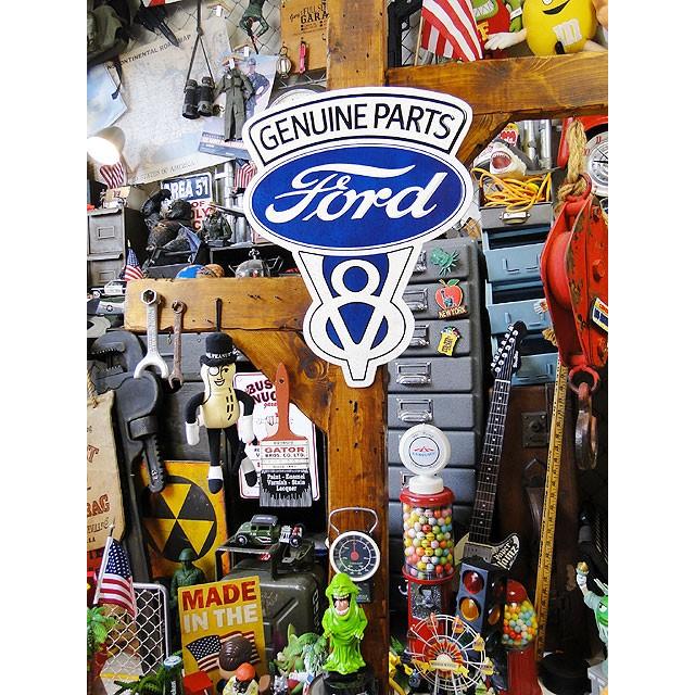 フォードV8　ダイカットロゴ　ブリキ看板　■ アメリカ雑貨 アメリカン雑貨 サインプレート ティンサインボード |  | 04
