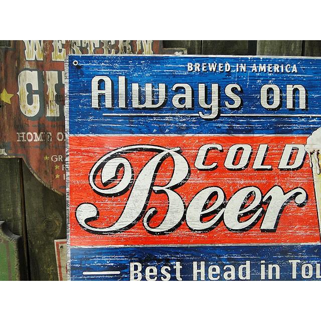 ド迫力！特大サイズ看板　コールドビアー　U.S.ヘヴィースチールサイン　XLサイズ 　アメリカ雑貨　アメリカン雑貨 |  | 01