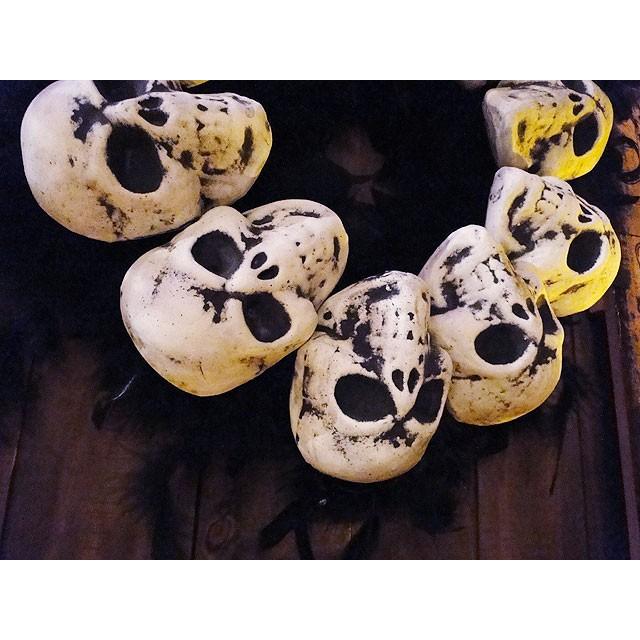 【即納】【在庫あり】 スカルファーリース　■ アメリカ雑貨　パーティー 飾り　店舗装飾 ハロウィン 飾り |  | 03