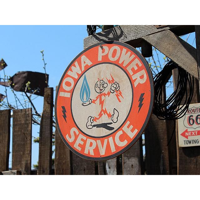 アメリカンガレージ　ウッドサイン　シリーズ第三弾　（レディキロワット/アイオワパワーサービス）　アメリカン雑貨 アメリカ雑貨 |  | 01