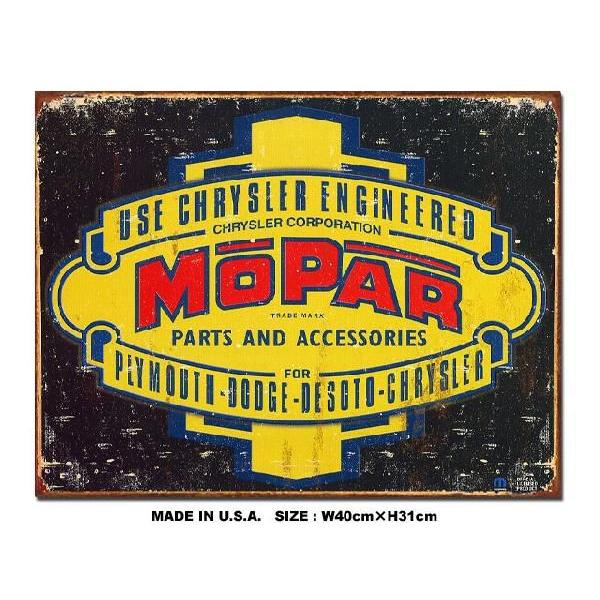 アメリカンブリキ看板 モパー 1937年〜1947年バージョン アメリカ雑貨 アメリカン サインプレート | アメリカン レトロ
