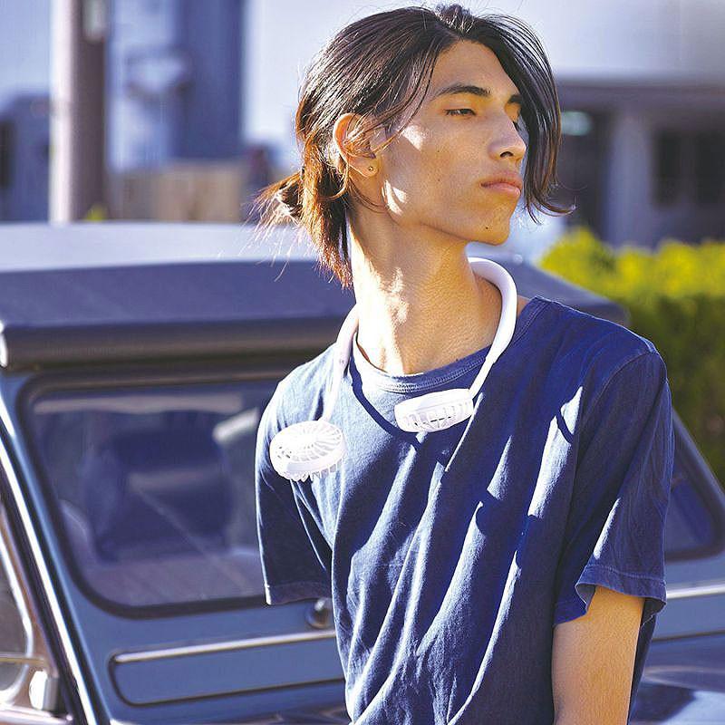 両手フリーでメチャ便利！手ぶら扇風機　ダブルファン　首掛け扇風機　ポータブルファン　携帯用扇風機　SPICE W FAN |  | 02