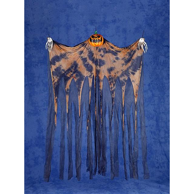 【即納】【在庫あり】センサーに反応して震える！ブルブルパンプキン　ハンギングカーテン  ■ パーティー 飾り アメリカ雑貨 ハロウィン | 