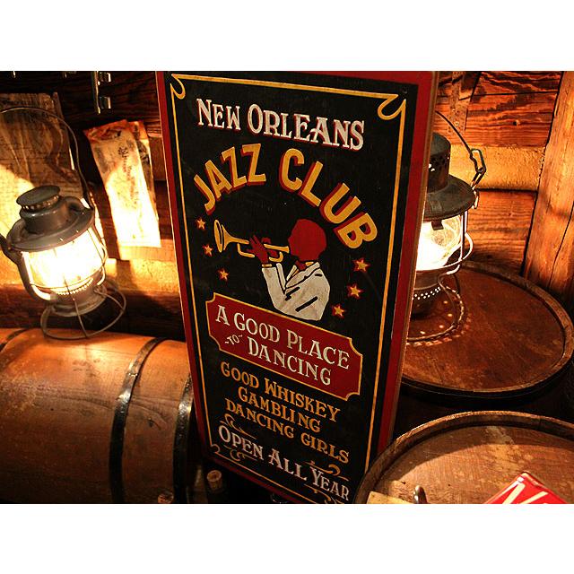 ニューオリンズジャズクラブ　木製看板 ■ アメリカン雑貨 アメリカ雑貨 ウッドサイン |  | 06