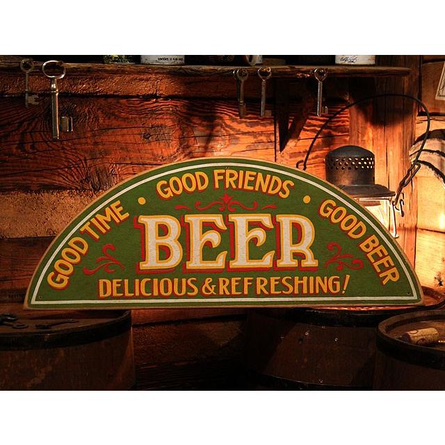ビアー　木製看板　（デリシャス＆リフレッシング）　■　アメリカン雑貨　アメリカ雑貨　ウッドサイン |  | 01