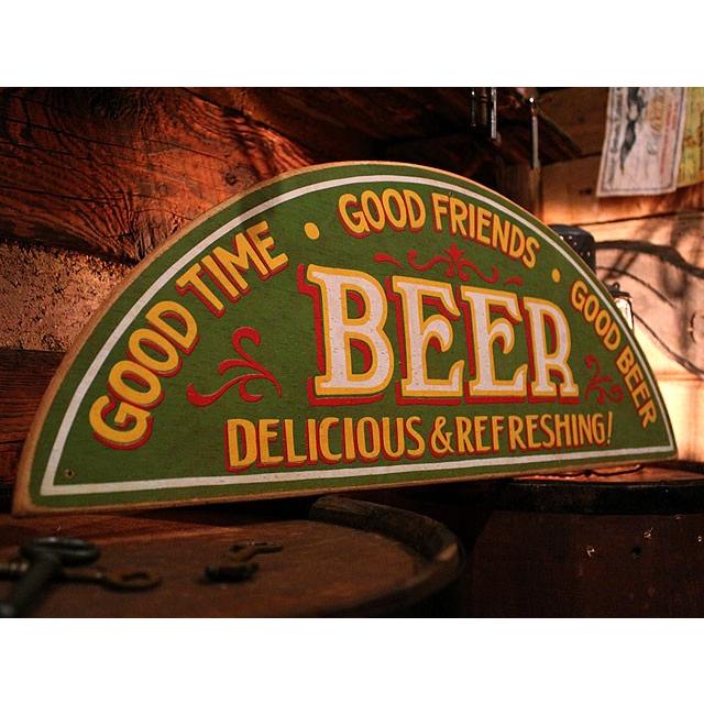 ビアー　木製看板　（デリシャス＆リフレッシング）　■　アメリカン雑貨　アメリカ雑貨　ウッドサイン |  | 02