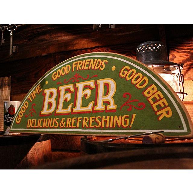 ビアー　木製看板　（デリシャス＆リフレッシング）　■　アメリカン雑貨　アメリカ雑貨　ウッドサイン |  | 05