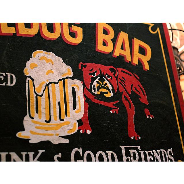 ブルドッグバー　木製看板 ■ アメリカ雑貨 アメリカン雑貨 ウッドサイン |  | 01