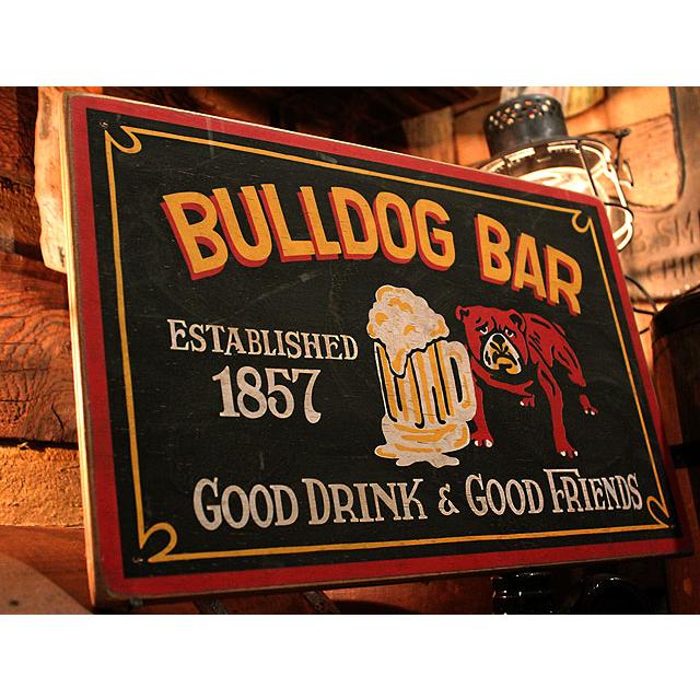 ブルドッグバー　木製看板 ■ アメリカ雑貨 アメリカン雑貨 ウッドサイン |  | 03