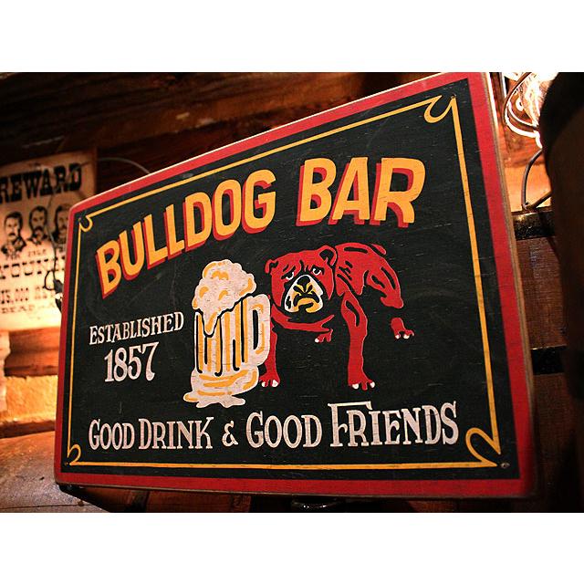 ブルドッグバー　木製看板 ■ アメリカ雑貨 アメリカン雑貨 ウッドサイン |  | 04
