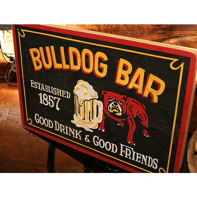 ブルドッグバー　木製看板 ■ アメリカ雑貨 アメリカン雑貨 ウッドサイン |  | 05