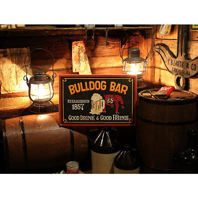ブルドッグバー　木製看板 ■ アメリカ雑貨 アメリカン雑貨 ウッドサイン |  | 07