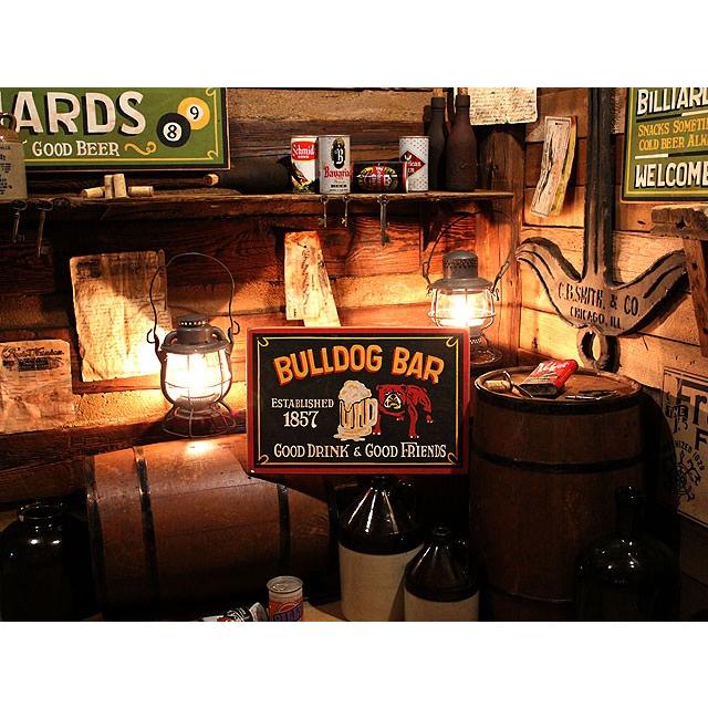 ブルドッグバー 木製看板 □ アメリカン雑貨 アメリカ雑貨 ウッド
