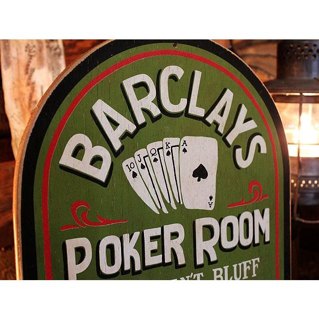 バークレイズ　ポーカールーム　木製看板 ■ アメリカン雑貨 アメリカ雑貨 ウッドサイン |  | 01