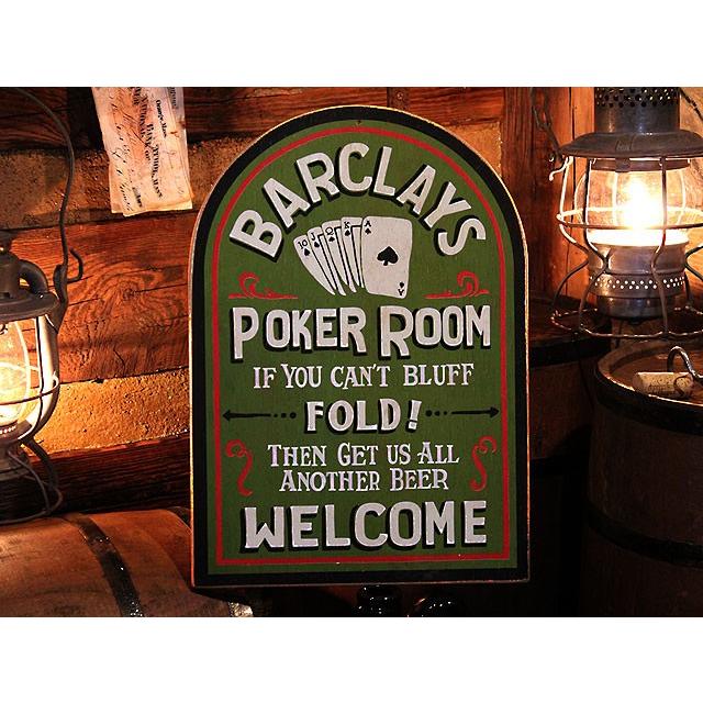 バークレイズ　ポーカールーム　木製看板 ■ アメリカン雑貨 アメリカ雑貨 ウッドサイン |  | 02