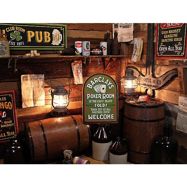 バークレイズ　ポーカールーム　木製看板 ■ アメリカン雑貨 アメリカ雑貨 ウッドサイン |  | 08