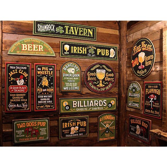 バークレイズ　ポーカールーム　木製看板 ■ アメリカン雑貨 アメリカ雑貨 ウッドサイン |  | 09