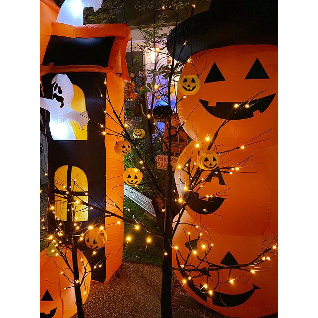 【即納】【在庫あり】LEDブラックツリー180cm　Lサイズ　LED96球仕様  ■ パーティー 飾り アメリカ雑貨 ハロウィン |  | 06
