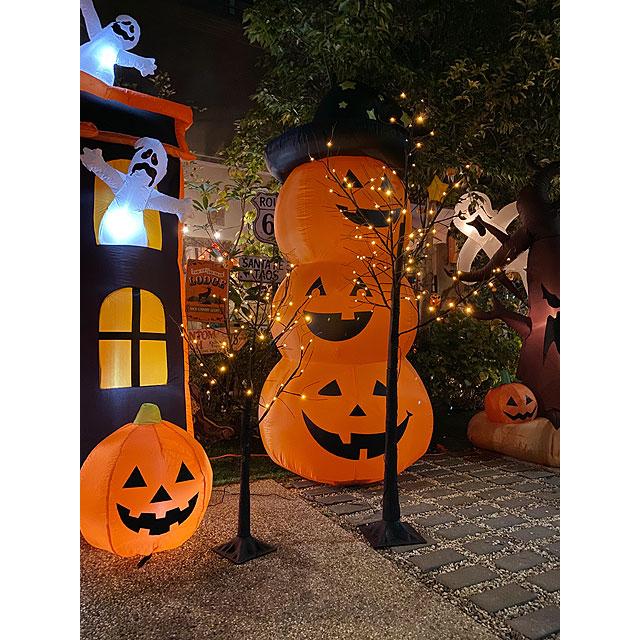 【即納】【在庫あり】LEDブラックツリー180cm　Lサイズ　LED96球仕様  ■ パーティー 飾り アメリカ雑貨 ハロウィン |  | 08