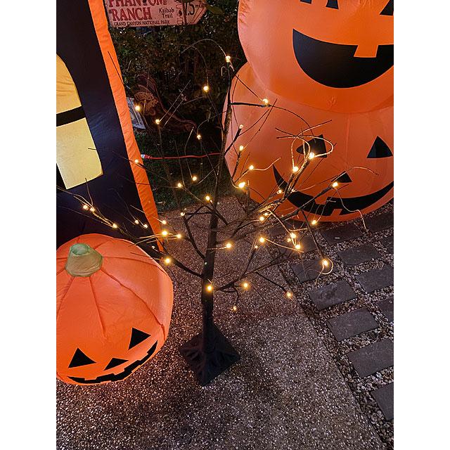 【即納】【在庫あり】LEDブラックツリー120cm　Sサイズ　LED48球仕様  ■ パーティー 飾り アメリカ雑貨 ハロウィン |  | 02