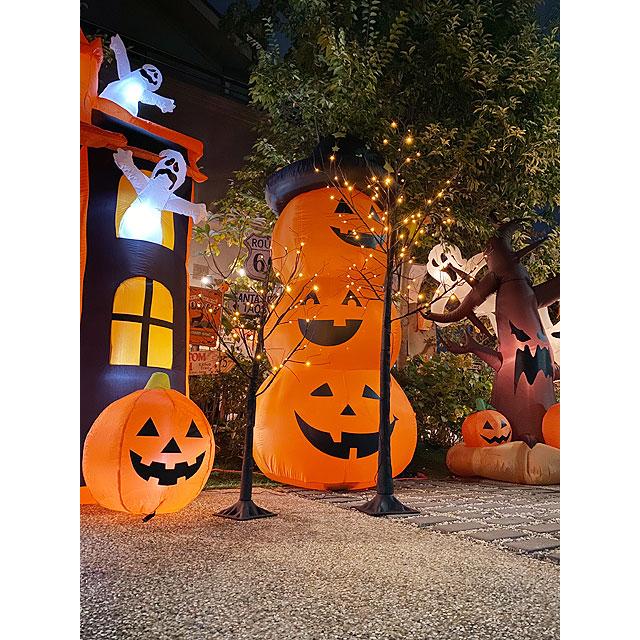 【即納】【在庫あり】LEDブラックツリー120cm　Sサイズ　LED48球仕様  ■ パーティー 飾り アメリカ雑貨 ハロウィン |  | 09