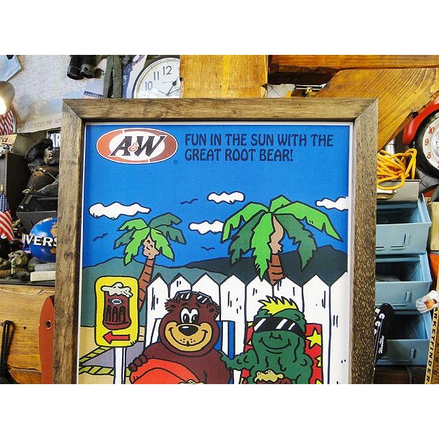 ポスターフレーム　（A&W/グレートルートビアー）　ポスター＆木製フレームのセット ■ アメリカン雑貨 アメリカ雑貨 |  | 01